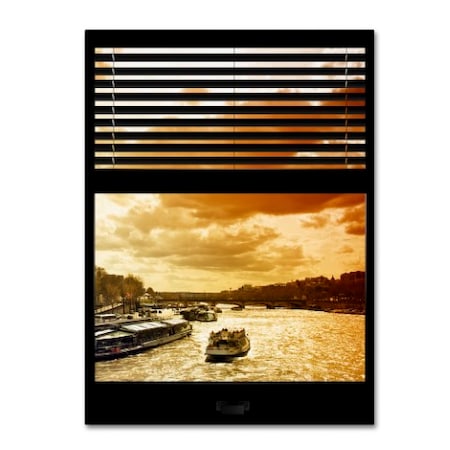 Philippe Hugonnard 'Window View Paris At Sunset 6' Canvas Art,24x32